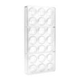 thumbnail image 4 of Chocolate World 12056 Clear Polycarbonate Candy Mold with 21 Faceted-Mound Cavities 29mm Diameter x 25mm High, 4 of 4