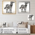 thumbnail image 4 of Designart "Elegant Minimalist Zebra" Animals Wall Art - Modern White Zebra Living Room Canvas Art, 4 of 6