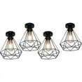 thumbnail image 1 of Farmhouse Style Ceiling Light, Energy Saving LED Bulb Compatible, Wide Application for Hallways Kitchens Dining Rooms, Semi Flush Mount Design (4PCS), 1 of 5