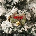 thumbnail image 4 of Mini decoraciones de lazos navideños, coronas rojas y de arpillera, pequeños lazos de árbol de Navidad para fiesta de bodas, 4 of 5