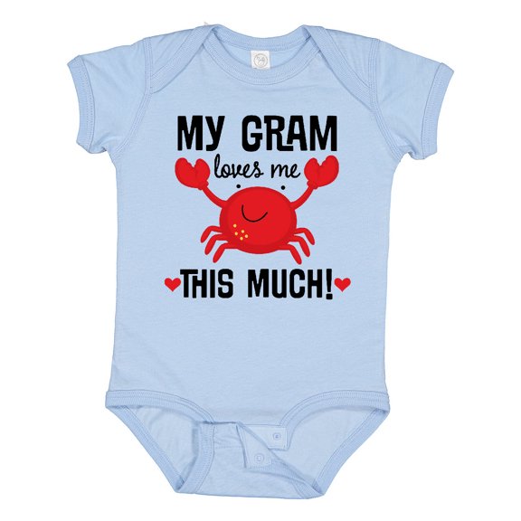 Inktastic My Gram Loves Me Grandchild Boys or Girls Baby Bodysuit