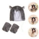 thumbnail image 2 of 1 Juego de sombrero de lobo de Cosplay, sombrero de lobo de peluche, sombrero de lobo de Halloween, accesorio de foto con guantes, 2 of 6