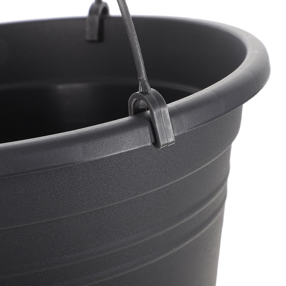 HEALEEP Set of 4 Hanging Flower Pots with Hooks, PP Material, Ideal for Indoor and Outdoor Plant Display