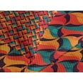 thumbnail image 4 of Ambesonne Geometric Quilted Bedspread Set 3 Pcs, Abstract Funky Waves, Queen Size, Jade Green Orange, 4 of 5