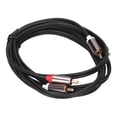 thumbnail image 1 of Cable de audio RCA macho de 2 RCA a RCA macho de 2 RCA chapado en oro doble para cable RCA para TV a amplificador de 2 m/6,6 pies, 1 of 12