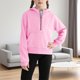 thumbnail image 1 of Cowsor Cute Hoodie for Teen Girls Trendy Solid Color Preppy Hooded Sweatshirts Kids Pullover Long Sleeve School Outfits, 1 of 7