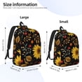 thumbnail image 4 of Balery Fall Sunflowers Leaves Vintage Canvas Backpack for Men and Women - Large Capacity, Durable Travel Laptop Bag for School, Work, Hiking, and Outdoor Activities, 4 of 7