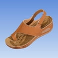 thumbnail image 4 of Women Shoes Women's Fashionable Casual Plus-Size Wedge Heel Height-Increasing Shoes Spring/Summer Style Trendy And Comfortable Beach Sandals Brown 38, 4 of 8