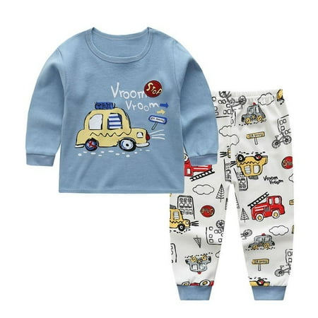 

Family Feeling Space Little Boys Pajamas Sets 100% Cotton Clothes Toddler Kids