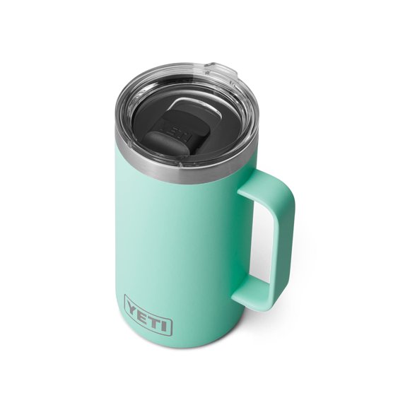 YETI Rambler 24 oz Tasse Isolée sous Vide en Acier Inoxydable avec Couvercle MagSlider Seafoam