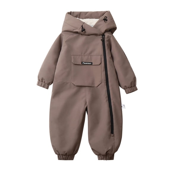 Mercatoo Kids Boys Girls Fleece Lined Snowsuit 𝗢ne Piece Windproof 𝗪aterproof Jumpsuit Winter Warm Lightweight Ski Set