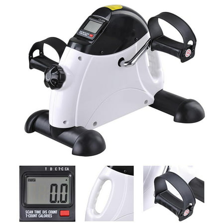 Portable Mini Pedal Exerciser with Handle Fitness Exercise Bike Cycle Arm Leg LCD Display Gym Home