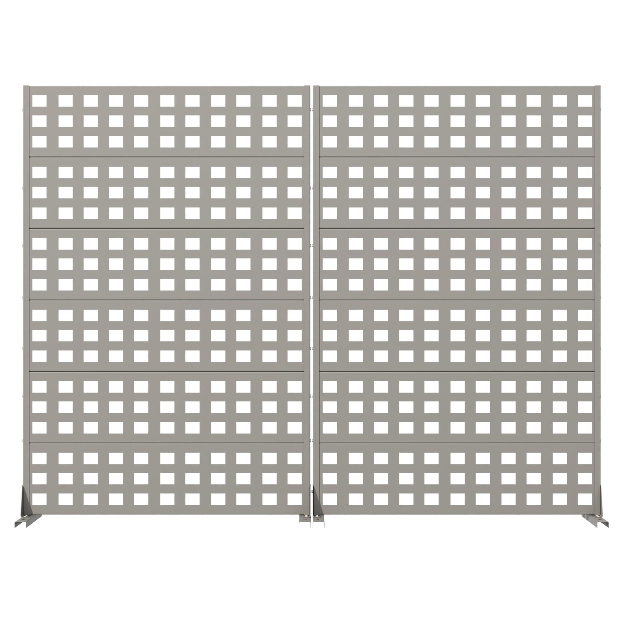 Privacy Metal Screen Fence Panel Horizontal Stripe Pattern