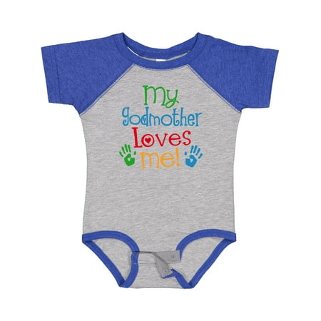 

Inktastic My Godmother Loves Me Outfit Gift Baby Boy or Baby Girl Bodysuit