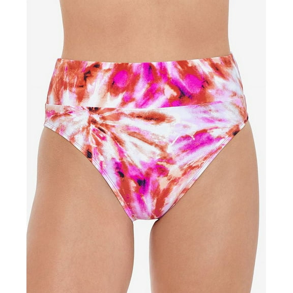 Salt   Cove Junior's Dye For You High Waist Bikini Bottoms Swimsuit White Size Large