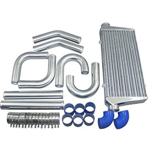 28x7x2.5 inch Universal Intercooler 2.5 inch Piping Kit Toyota Corolla AE86 4AGE