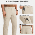 thumbnail image 3 of YAPPO Men's Lightweight Hiking Pants, Quick-Dry 4-Way Stretch Water-Resistant Outdoor Work Pants with 4 Pockets, 3 of 9