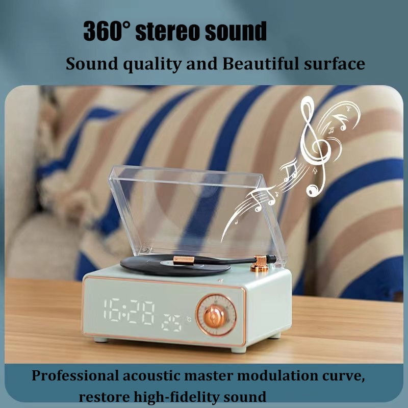 Retro Desktop Bluetooth Speaker, Home Theater Sound Device with FM Radio, CD Playback and USB Function