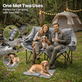 thumbnail image 2 of ABORON Oversized Padded Camping Chair, Folding Loveseat Camping Couch Double Duo Chair Heavy Duty Arm Chair with Cup Hold, Extra Thick Lightweight Loveseats for Outdoor - Supports 900 LBS - Gray, 2 of 7