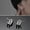 Black, variant on Ear Studs Punk Hip Hop Detachable 2-Claw Hook Personality Gift Cool Simple Style Men Earrings Fashion Jewelry