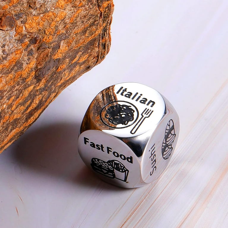 Anniversary for Him Her Couple Gifts Date Night Gifts for Boyfriend Girlfriend Food Decision Dice 11th Anniversary Steel Gifts for Husband Wife Funny
