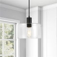 thumbnail image 1 of Henn & Hart PD0097 Henri Blackened Bronze & Clear Glass Pendant, 1 of 6