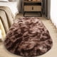 thumbnail image 5 of onlyliua ¡ Ofertas de Liquidación de Hoy Prime! Alfonbra de Seda Ovalada para Dormitorio, Bonita Manta para Cama de Niña, Tapete para Ventana, Sala de Estar, Mesa de Café, Manta Completa Lavable, 5 of 6
