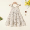 thumbnail image 4 of Younger Tree Baby Toddler Girls Dress Kid Summer Sleeveless Princess Flower Beach Butterfly Sundress for 7-8T, 4 of 6