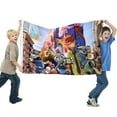 thumbnail image 2 of Zootopia Bandera impresa con temática, regalo perfecto para fanáticos, amigos y familiares, y adecuada para actividades al aire libre e interiores, decoraciones de fiesta. 120*180CM, 2 of 6