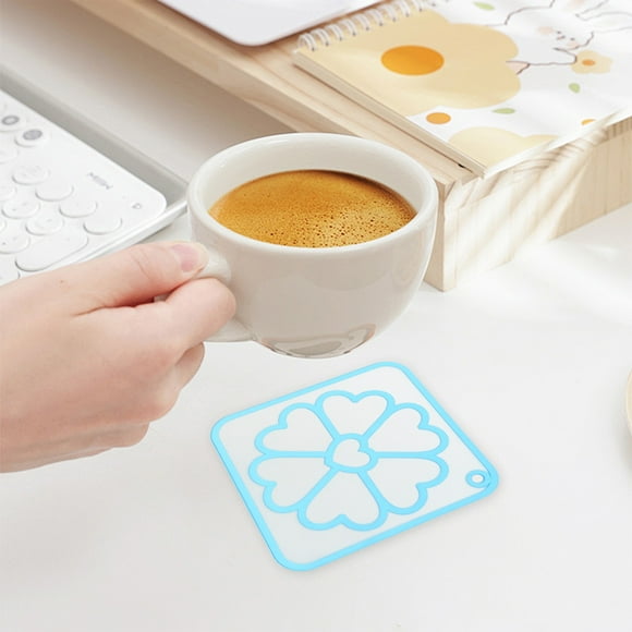 Muebles de oficina para el hogar, tapete para mesa de comedor, resistente al calor, antideslizante, tapete para comedor, tapete para tazas, fácil de limpiar, fácil de guardar, mantel individual de gom