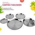 thumbnail image 2 of Greyghost CX Camping Stainless Steel Tableware Dinner Plate Food Container Holder Dish Round Tray Mess Plate Outdoor Cooking Accessories, 2 of 6