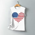 thumbnail image 5 of Summer Tank Tops For Women Independence Day Sleeveless Shirts Heart Graphic Usa Flag Star Printed Baggy Boho Tank Tee Light Breathable Camisole Beach Vacation Blouses, 5 of 5
