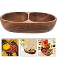 thumbnail image 2 of Milisten Compartment Divided Wood Plate Snack Plate Kitchen Salad Bowl for Home Kitchen, 2 of 6