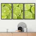 thumbnail image 2 of wall26 - 3 Piece Framed Canvas Wall Art - Lemon. - Modern Home Art Stretched and Framed Ready to Hang - 24"x36"x3 BLACK, 2 of 5