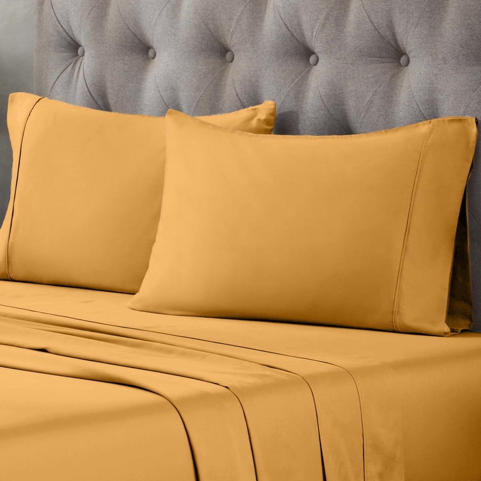 Superior Egyptian Cotton 400 TC Deep Pocket Sheet Set, Twin XL, Gold