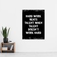 thumbnail image 2 of Hard Work Beats Talent When Talent Doesn't Work Hard Inspirational Gym Wall Art Extra Large XL Wall Art Poster Print, 2 of 3