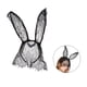 thumbnail image 2 of KAKOWELY Diadema sexy de encaje con orejas de conejo para fiesta de disfraces, accesorio para disfraz de cosplay (negro), 2 of 4