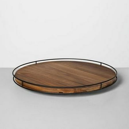 Hearth & Hand with Magnolia 18-inch Acacia Wood Lazy Susan Rotating Serve Tray