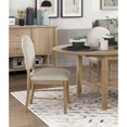 thumbnail image 2 of Miekor Furniture Classic Luxury Dining Furniture 5pc Set Natural Finish Oval Dining Table and 4x Side Chairs Beige Upholstered Seat Back 29452, 2 of 12