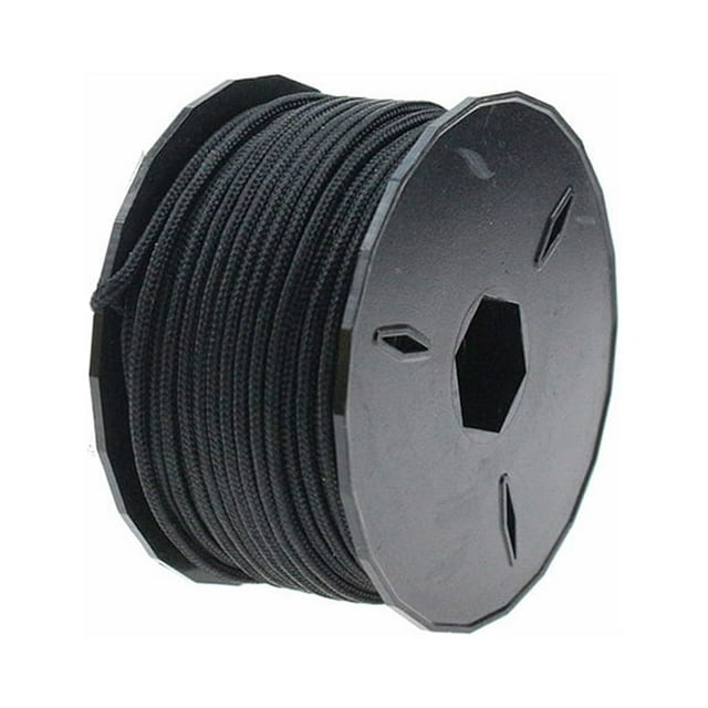 Sonducket Cuerda de supervivencia de paracaídas de 2mm de diámetro, cuerda para acampar, elástica de alta resistencia, ligera, para carpas Negro