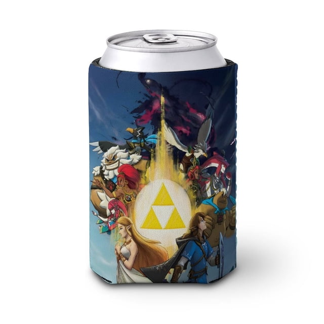 La Leyenda de Zelda Funda enfriadora de latas, aislante de bebidas para mantener frías o calientes, funda térmica plegable para latas, portabebidas reutilizable