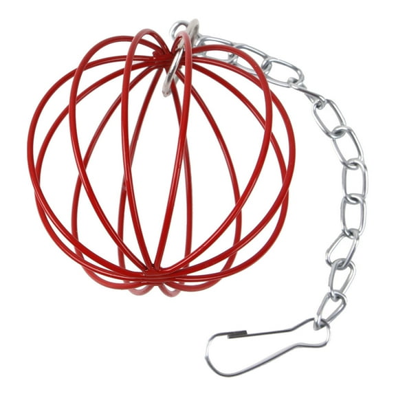 Round Sphere Feed Dispense Hay Metal Balls Guinea Pigs Hamster Electroplating Metal Grass Balls Pet Toy