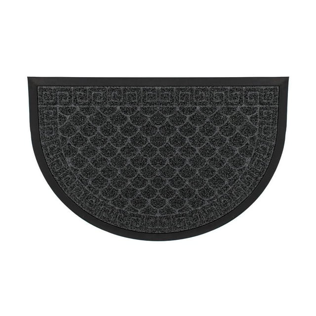 Tapete De Entrada Mainstays Ppgrass Media Luna 40 x 60 cm, Gris