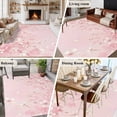 thumbnail image 5 of Pink Cherry Blossom Area Rugs 5'x7', Washable Small Throw Rugs for Laundry Room Playroom, Spring Modern Farmhouse Floral Indoor Outdoor Rug Non-Slip Low Pile Carpet Runner Reversible Floor Mats, 5 of 8