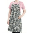 thumbnail image 5 of Pixel Gray Camo Digital Pattern Apron-Garden Aprons for Women with Pockets-Cotton Linen Waterproof Kitchen Cooking Gardening Aprons Adjustable for Kitchen,Cooking,BBQ and Salon 33x27 Inch, 5 of 7