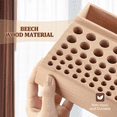 thumbnail image 2 of Porte-outil en Cuir en Bois avec 98 Trous, Support d'Outils d'Artisanat en Cuir Perforé avec Boîte de Rangement, 2 of 6