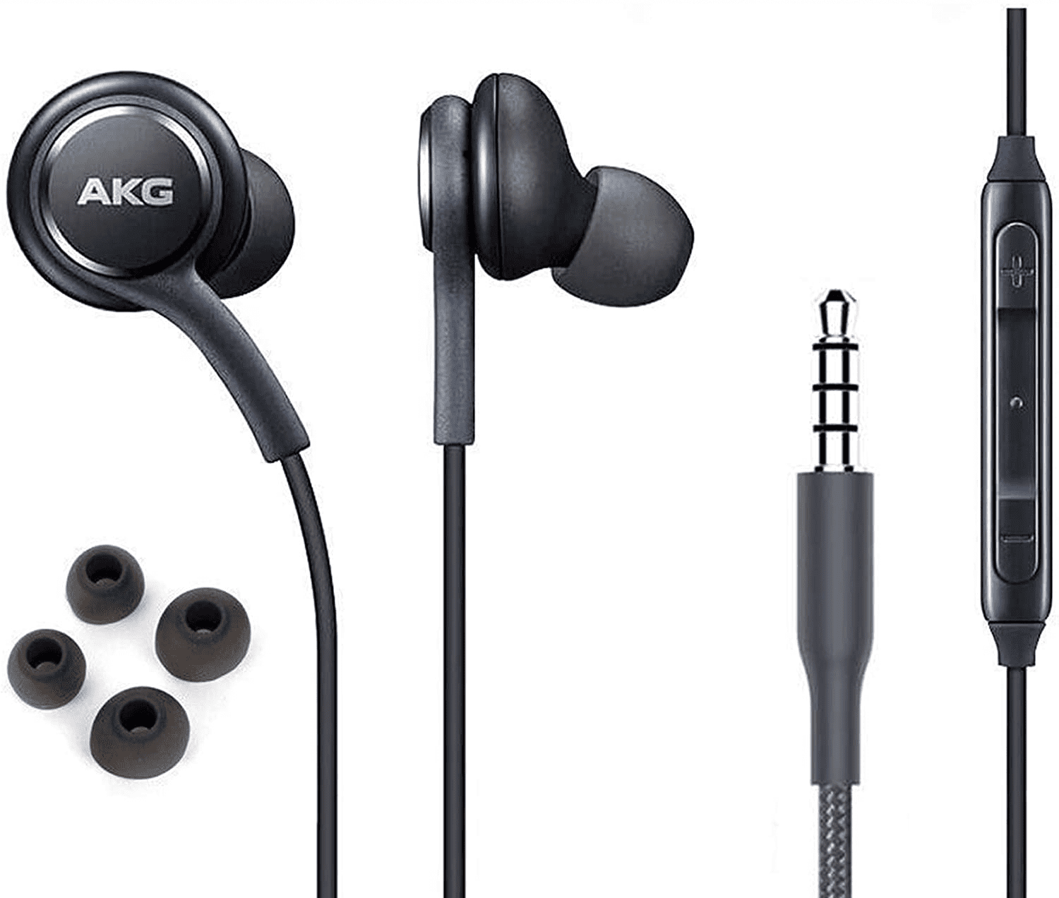 lijn Montgomery Dor OEM InEar Earbuds Stereo Headphones for alcatel Pop C7 Plus Cable -  Designed by AKG - with Microphone and Volume Buttons (Black) - Walmart.com