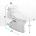 thumbnail image 2 of TOTO® WASHLET+® Carlyle® II One-Piece Elongated 1.28 GPF Toilet and WASHLET+® C5 Bidet Seat, Cotton White - MW6143084CEFG#01, 2 of 5