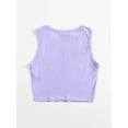 thumbnail image 2 of playera básica sin mangas con cuello redondo y espalda cruzada para mujer Púrpura claro G Púrpura claro G Xishao ropa, 2 of 2