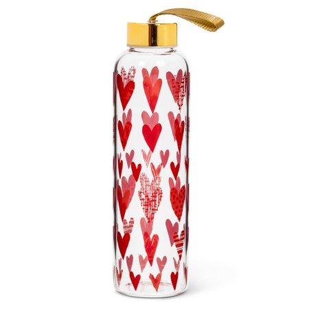 

9 in. Hearts with Strap & Lid Water Bottle